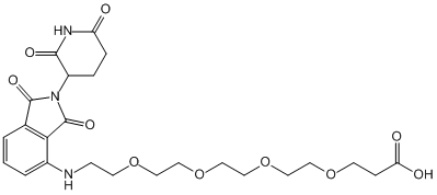 Pomalidomide-PEG4-COOH.gif Pomalidomide-PEG4-COOH.gif